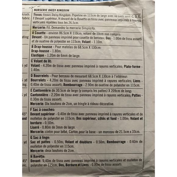 Simplicity sewing pattern  9311 baby quilt Nursery Daisy kingdom - Picture 5 of 5